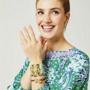 Lilly Pulitzer Gold Leopard Cuff Bracelet